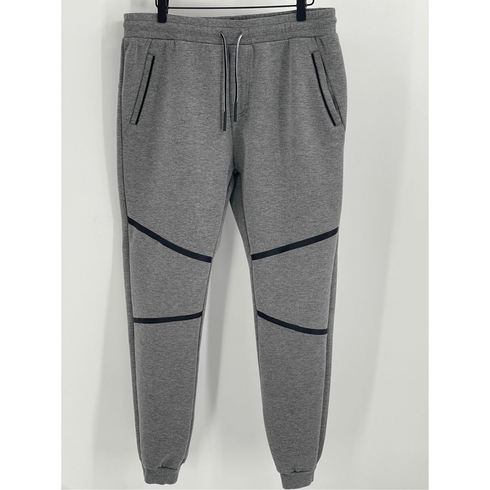 Piazza Man Sweatpants Jogger Men Size XL Gray Black Drawstring - Picture 4 of 13